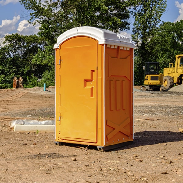 how often are the porta potties cleaned and serviced during a rental period in Portola California